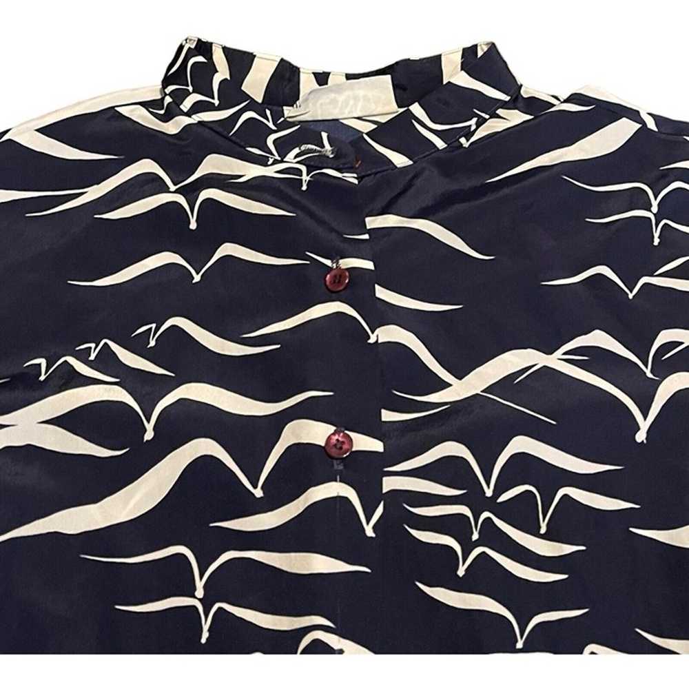 Lanvin Paris New York Long Sleeve Button Seagull … - image 2