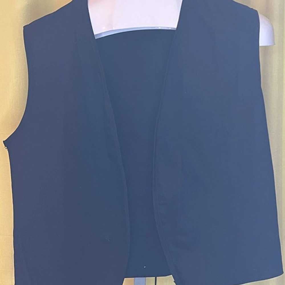 Unisex No Pocket Uniform Vest Black Size Large Un… - image 2