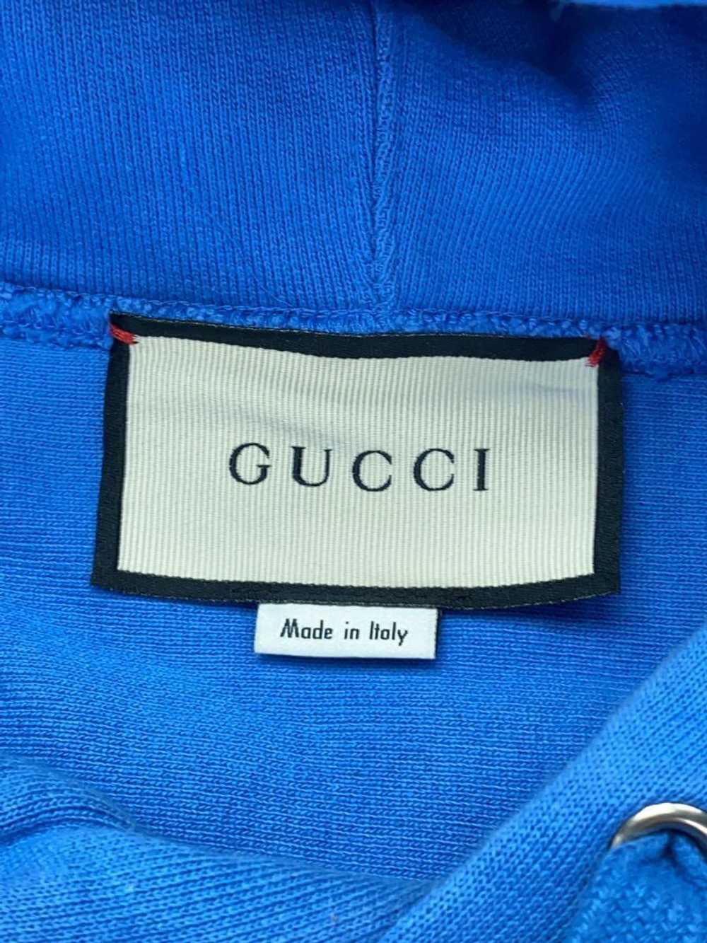 Gucci Hoodie L Cotton Blu Print 560502 Band Print… - image 3