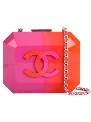 CHANEL Pre-Owned plastic logo clutch - Yellow