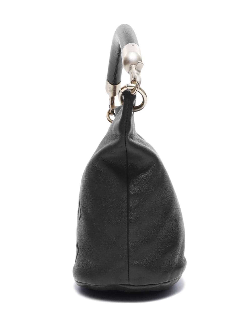 CHANEL Pre-Owned 2000 CC stitch bucket bag - Black - image 4