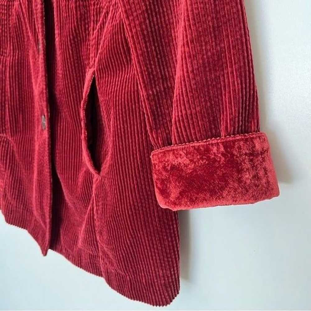 J. Jill Corduroy Velvet Chore Swing Coat Pleated … - image 3