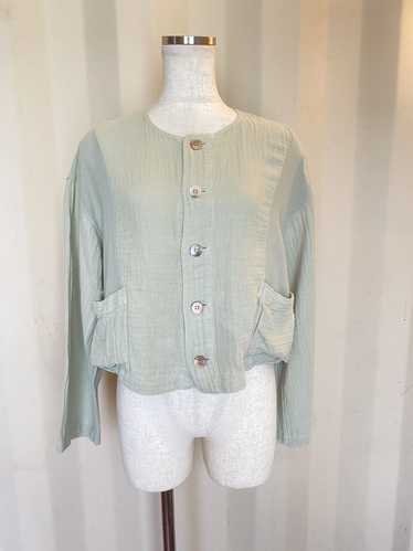 Issey Miyake Plantation green blouse - image 1