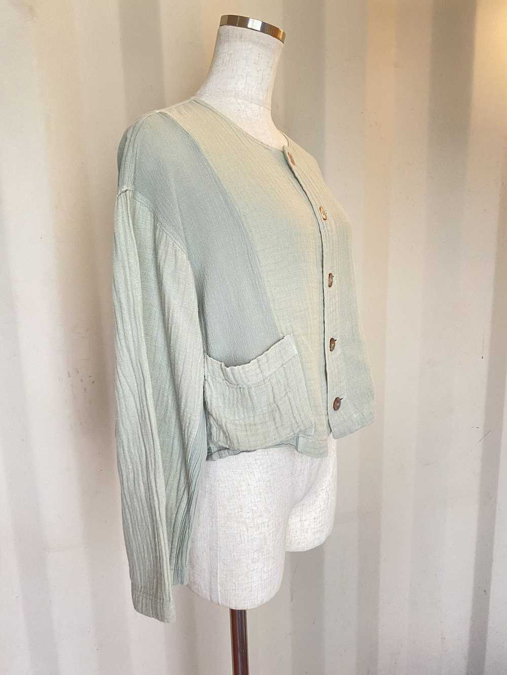 Issey Miyake Plantation green blouse - image 2