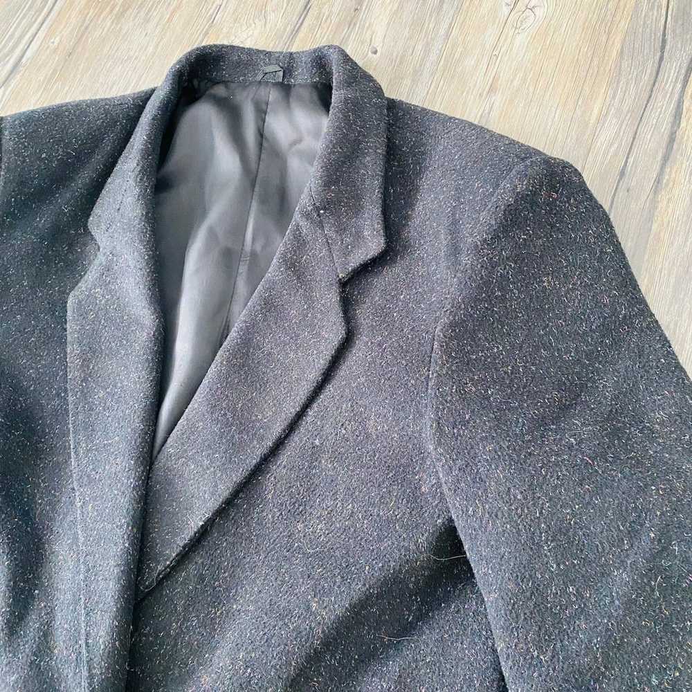Vintage 90's Cellini gray full length wool trench… - image 2