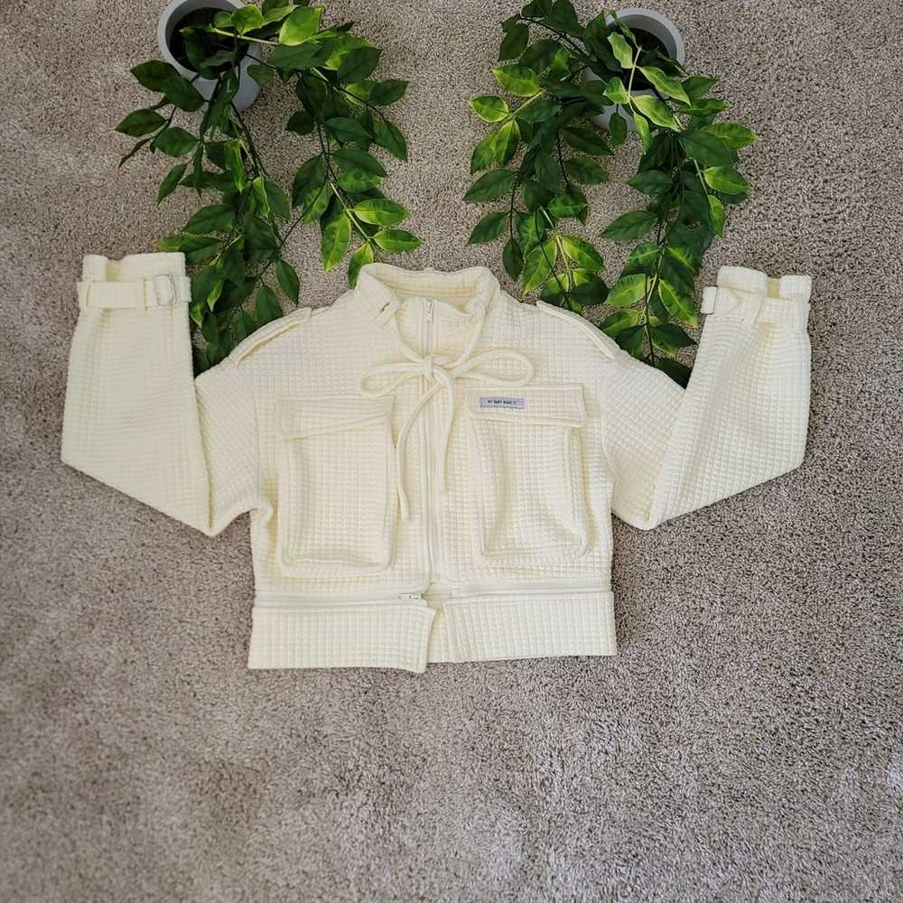 My Baby Made It Quilted Crop Jacket (XS-M) - image 1