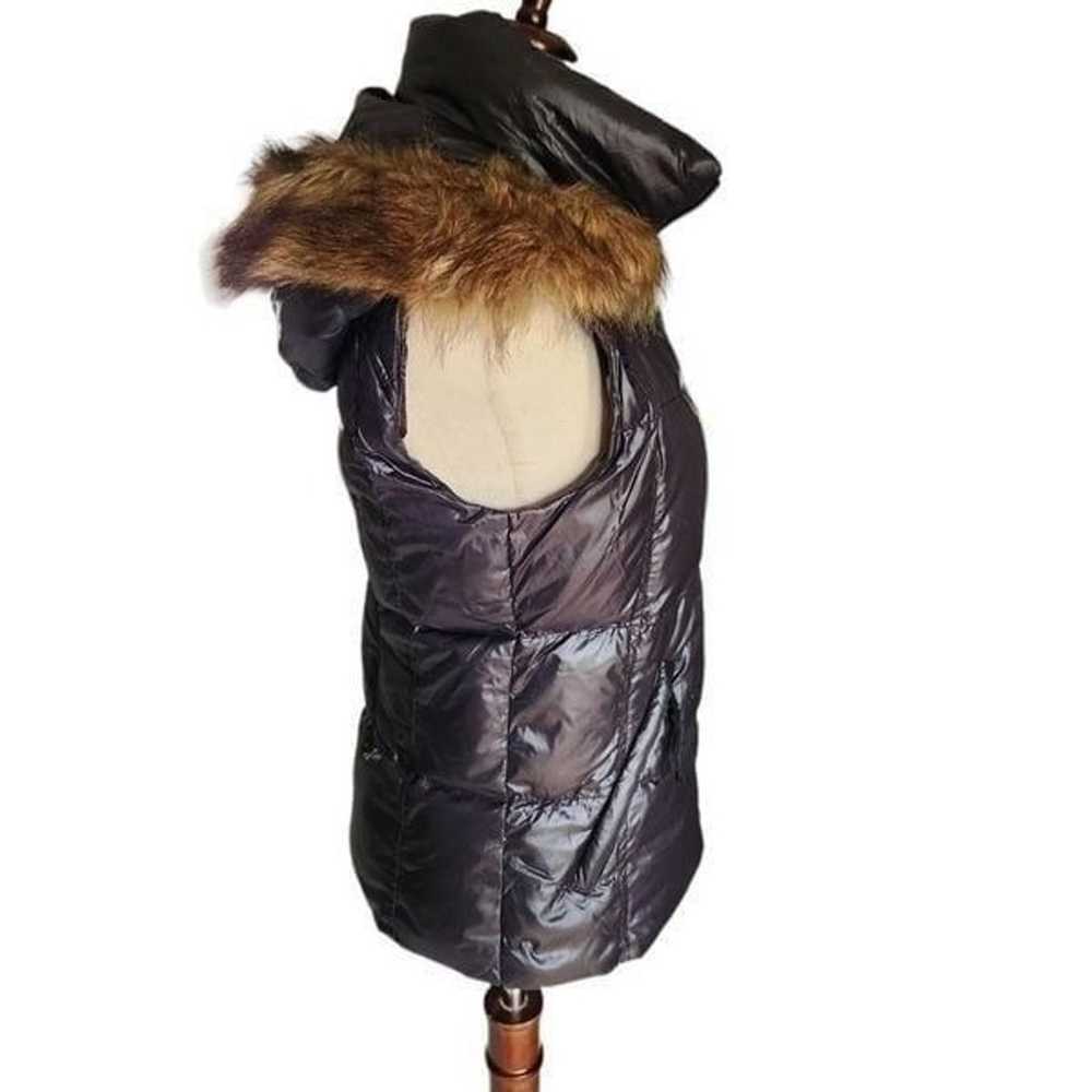 S13 NYC Black Down Fauz Fur Hoodie Puffer Vest Ja… - image 7