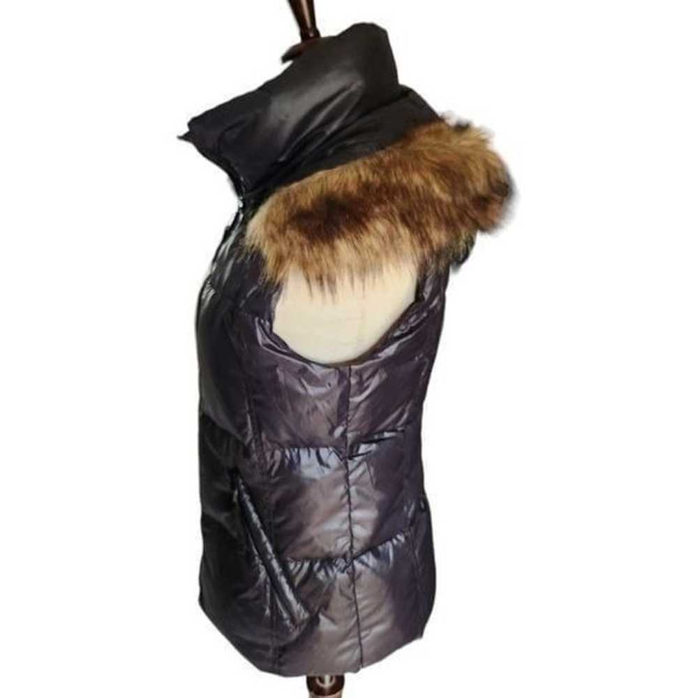 S13 NYC Black Down Fauz Fur Hoodie Puffer Vest Ja… - image 8