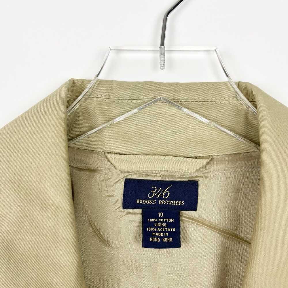 346 Brooks Brothers Tan Cotton Long Sleeve Belted… - image 5