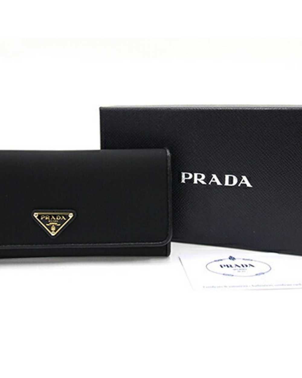 Prada Black Leather Bi-Fold Wallet with Multiple … - image 10