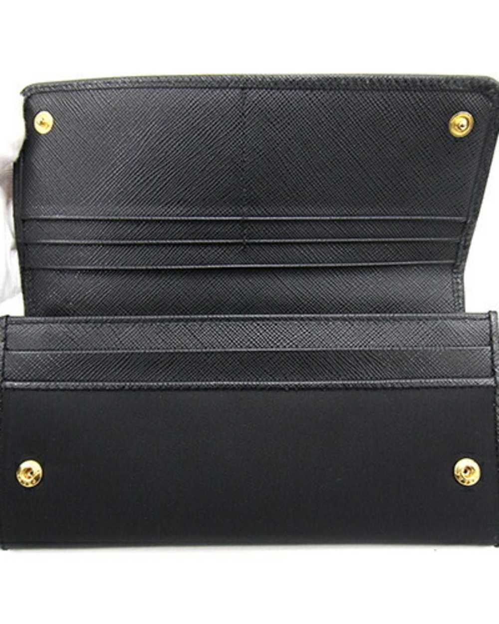 Prada Black Leather Bi-Fold Wallet with Multiple … - image 3
