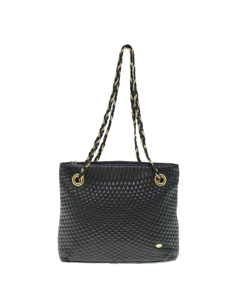 Bally Elegant Black Leather Shoulder Bag with Met… - image 2
