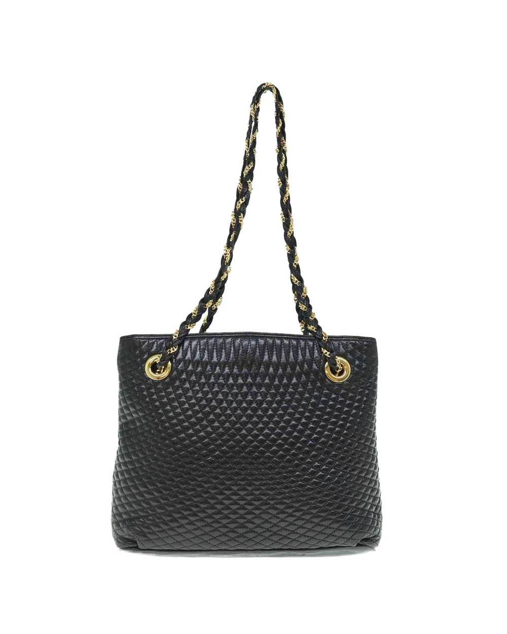 Bally Elegant Black Leather Shoulder Bag with Met… - image 3