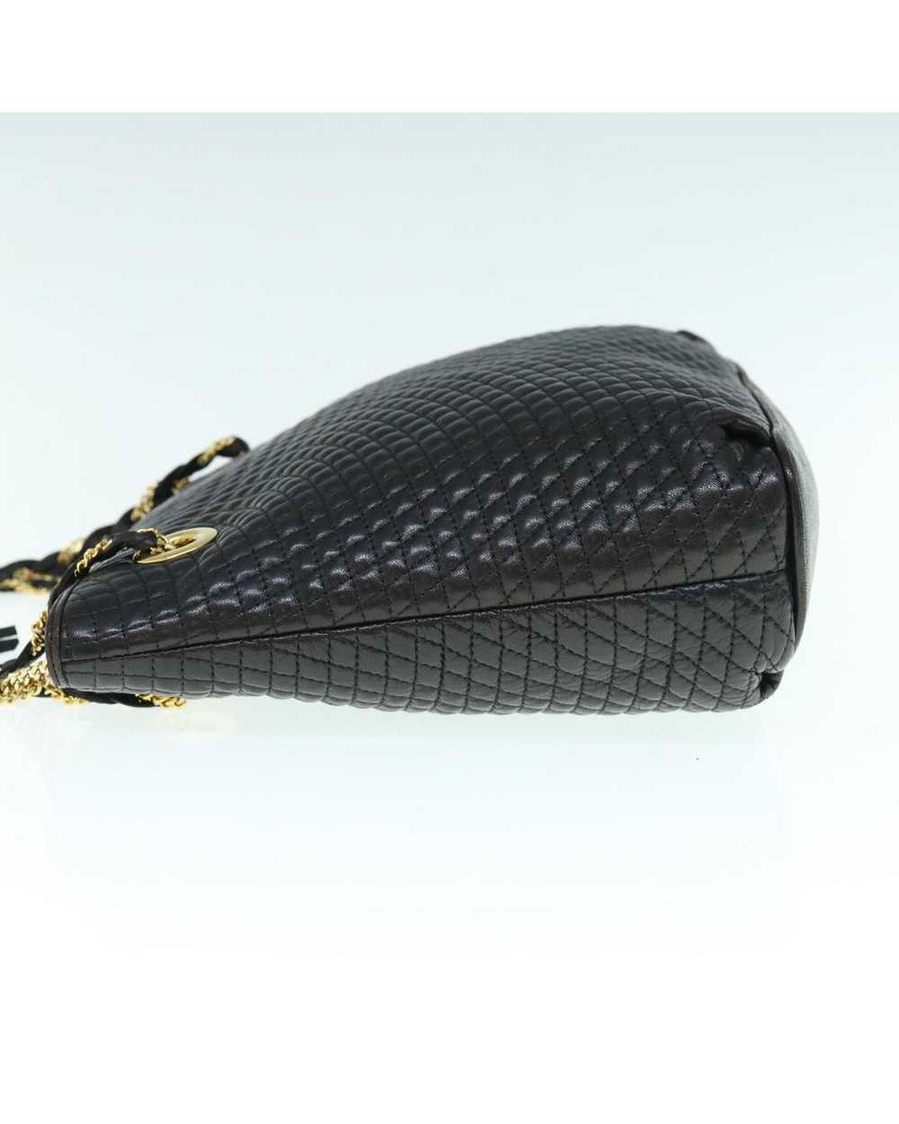 Bally Elegant Black Leather Shoulder Bag with Met… - image 4