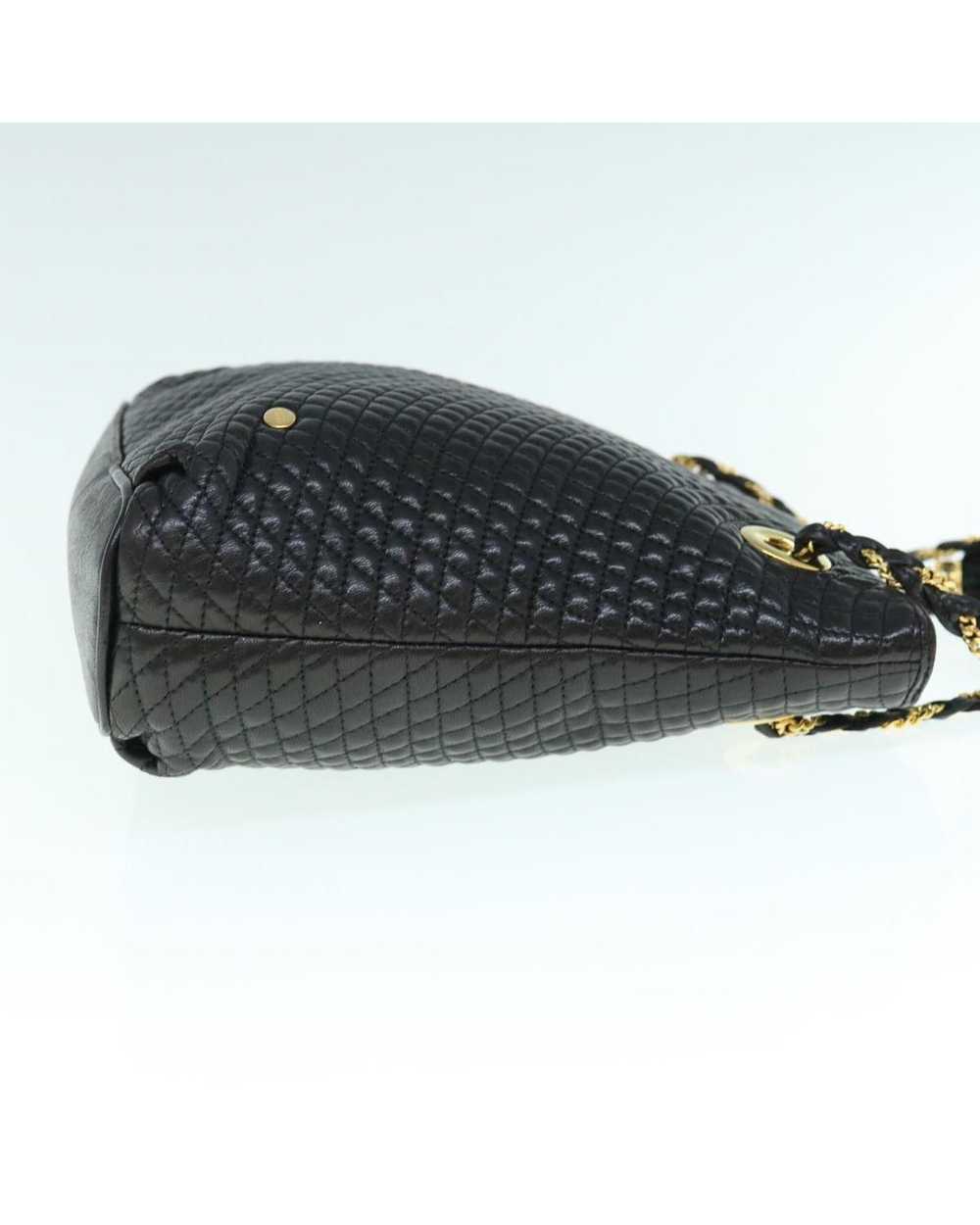 Bally Elegant Black Leather Shoulder Bag with Met… - image 5