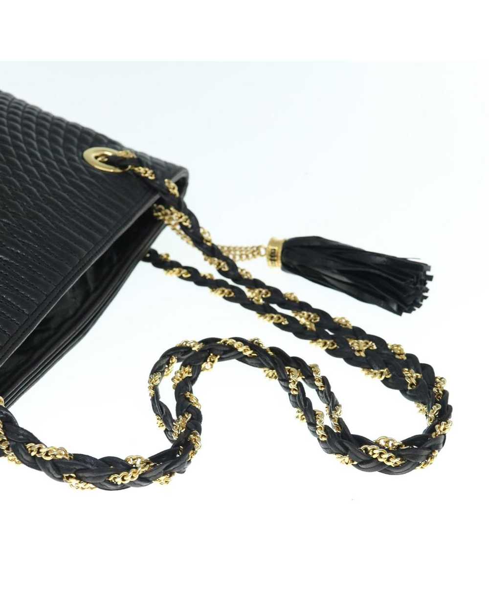 Bally Elegant Black Leather Shoulder Bag with Met… - image 7