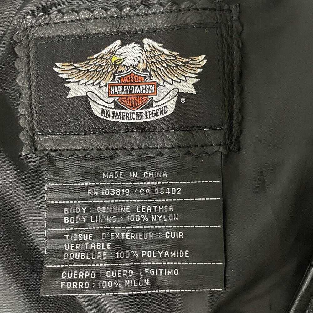 Harley Davidson Horizon Leather Vest Med Women Si… - image 8