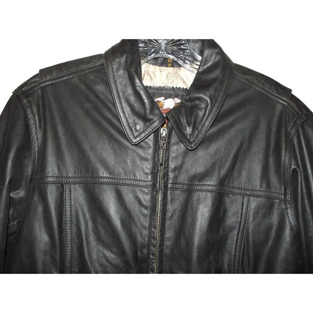 Harley Davidson Leather Jacket Women Medium black… - image 3