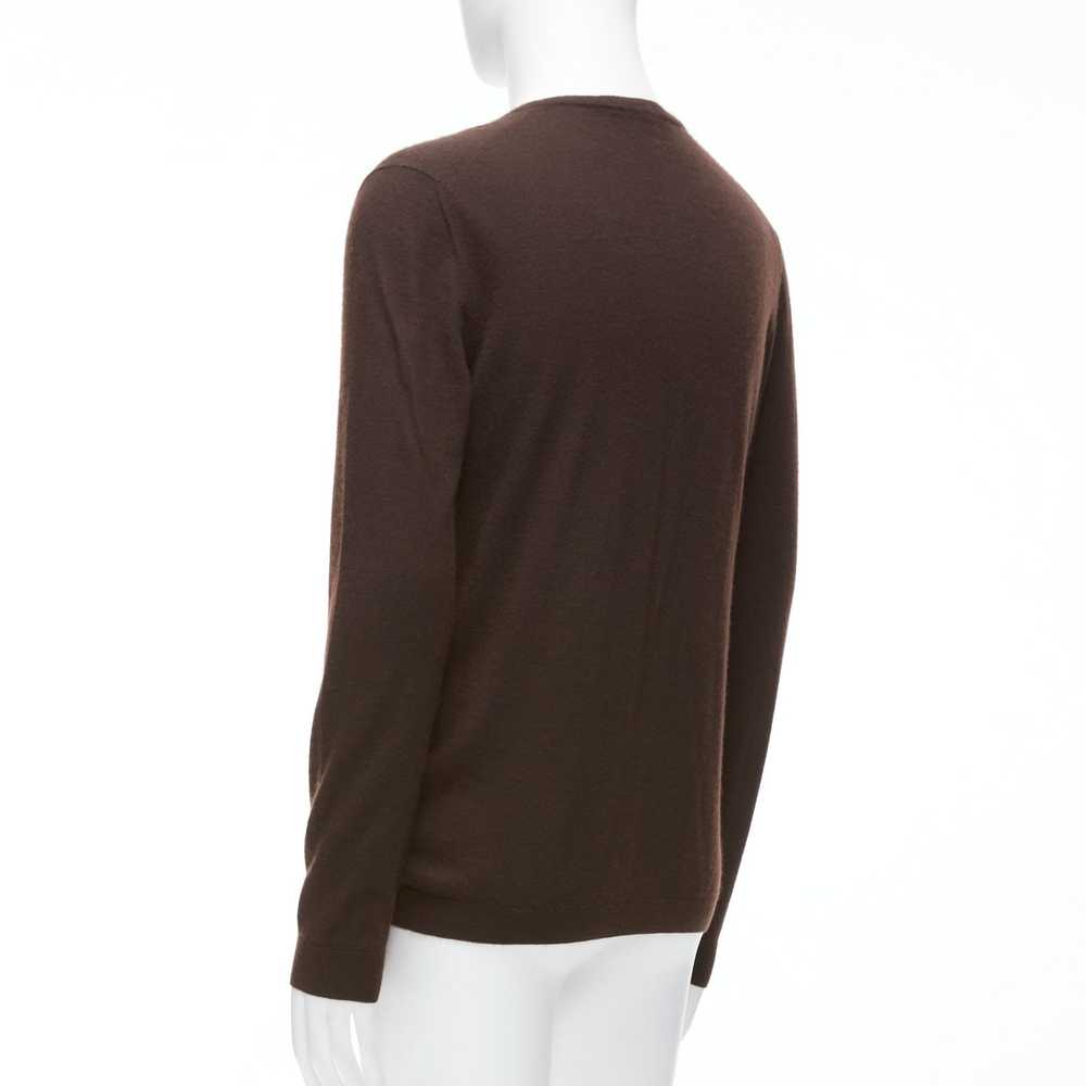 Gucci GUCCI Vintage 100% cashmere brown V-neck cl… - image 6