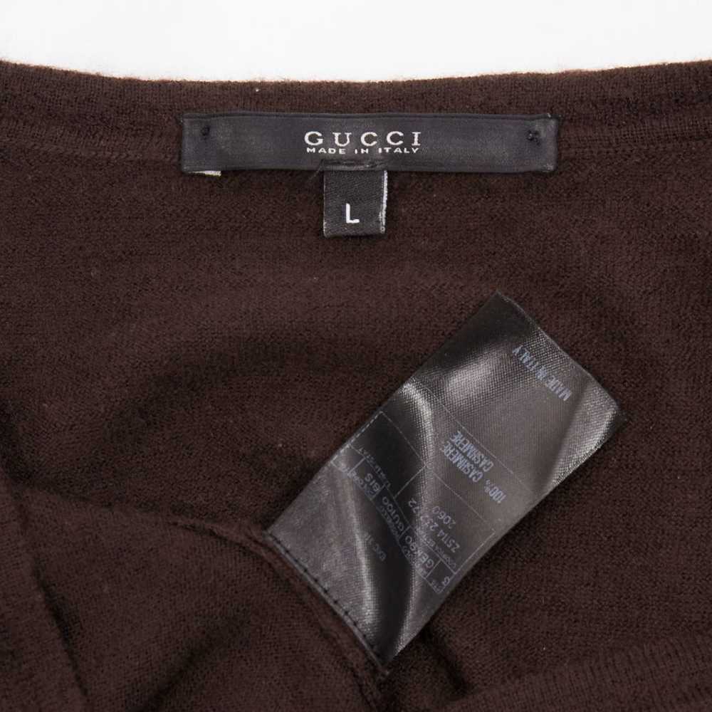 Gucci GUCCI Vintage 100% cashmere brown V-neck cl… - image 8