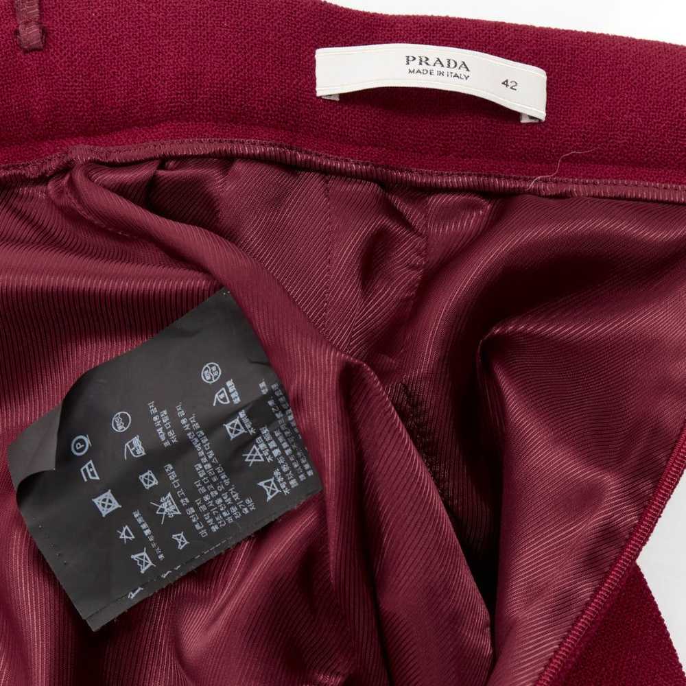 Prada PRADA 2009 crimson red virgin wool blend cr… - image 8