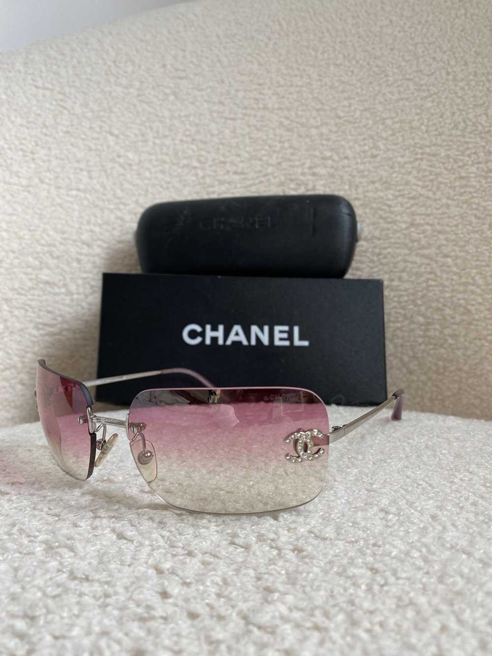 Chanel Chanel CC 4017-D rimless rhinestones pink … - image 1