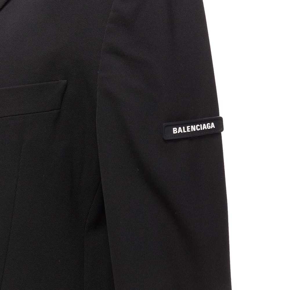 Balenciaga BALENCIAGA Runway black wool blend rub… - image 2