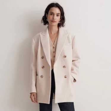 Madewell Oversized Coat Italian 100% Wool Tuxedo B
