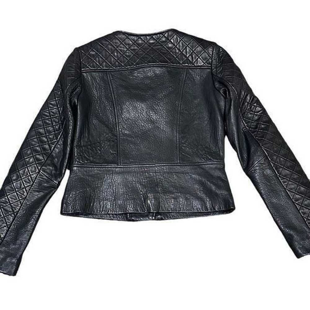 Dawn Levy Black Quilted Genuine Leather Moto Jack… - image 6