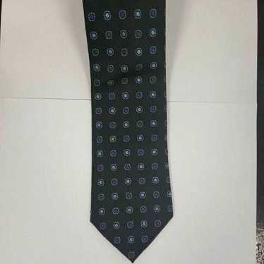 Vintage Saddlebred Neck Tie Men's Black Blue Circ… - image 1