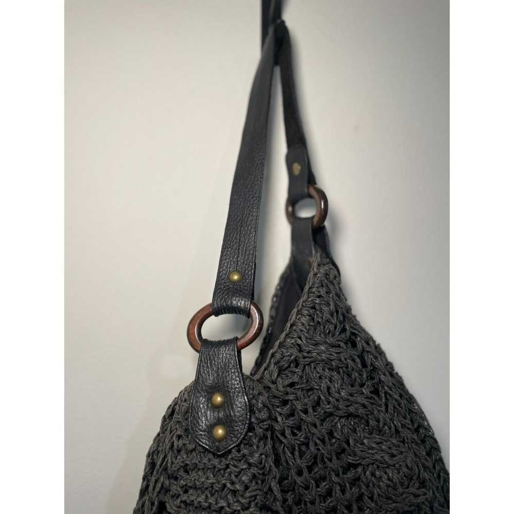 Vintage GAP Boho Hobo Shoulder Bag Purse Black Gr… - image 3