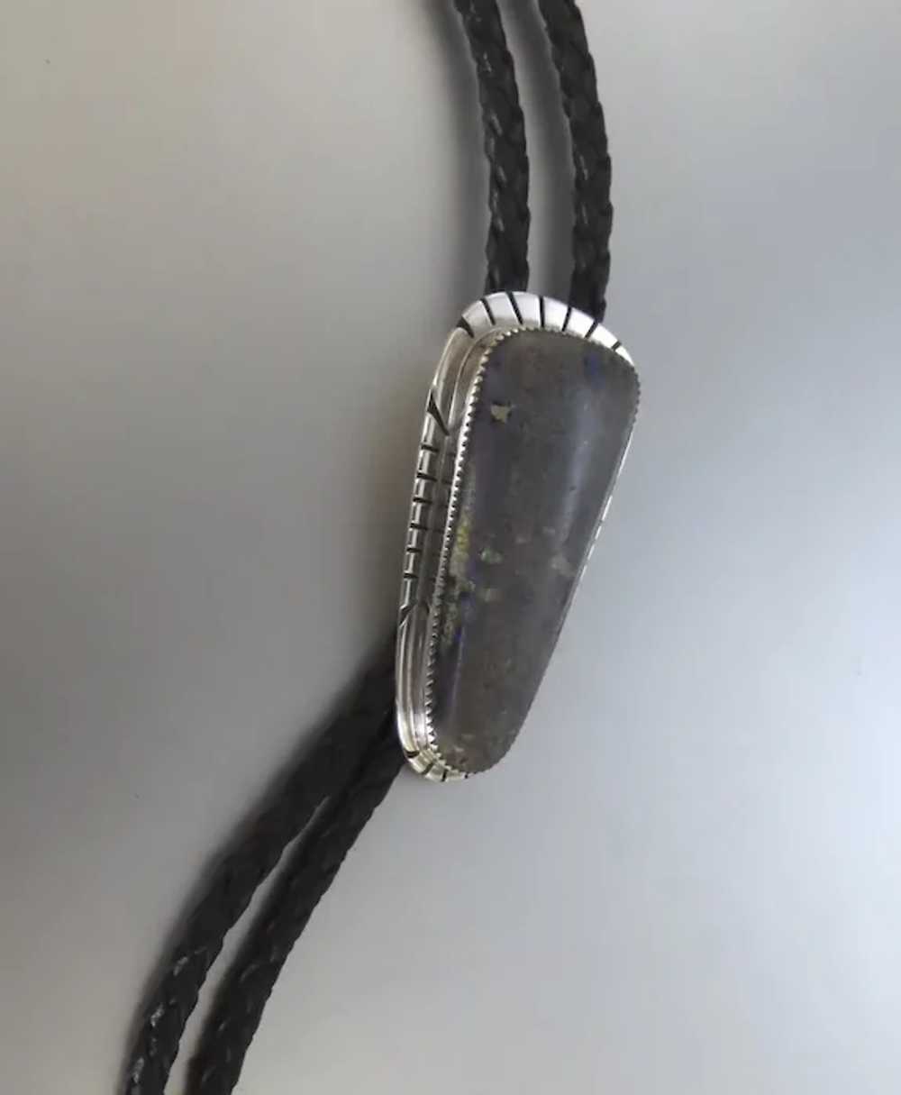 Vintage Tom Kidd Signed Sterling Silver Bolo Tie - image 4