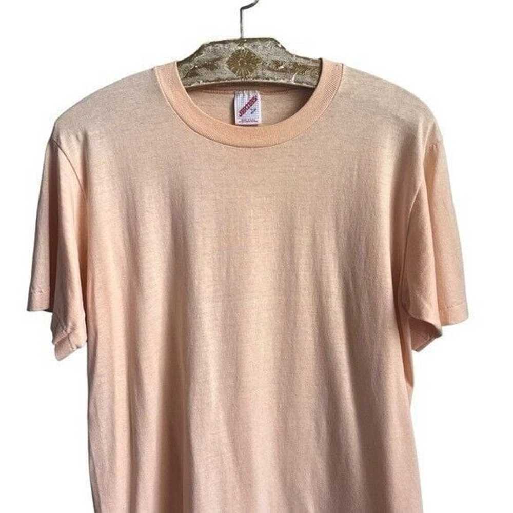 Vintage Blank T-shirt Women's Size L Large Peach … - image 8