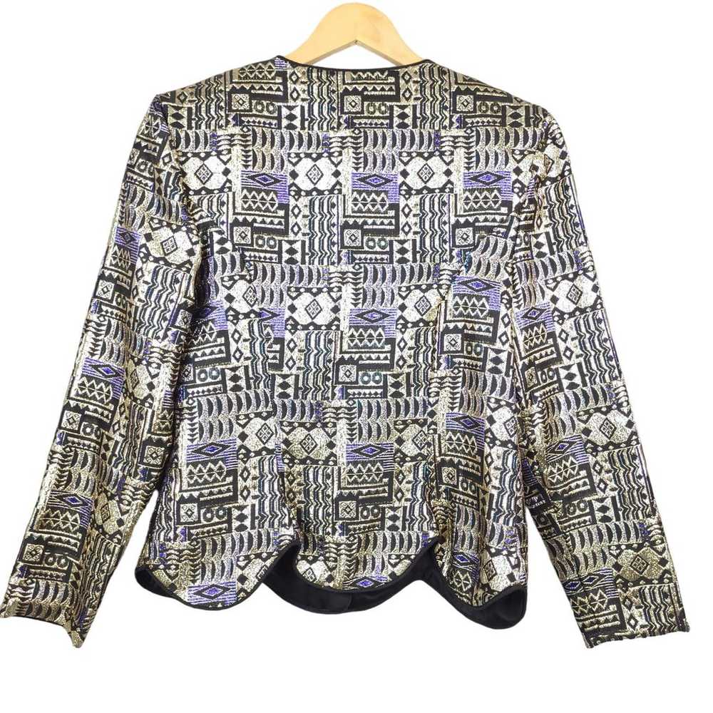 Vintage Patra Women's Long Sleeve Metal Texture B… - image 10