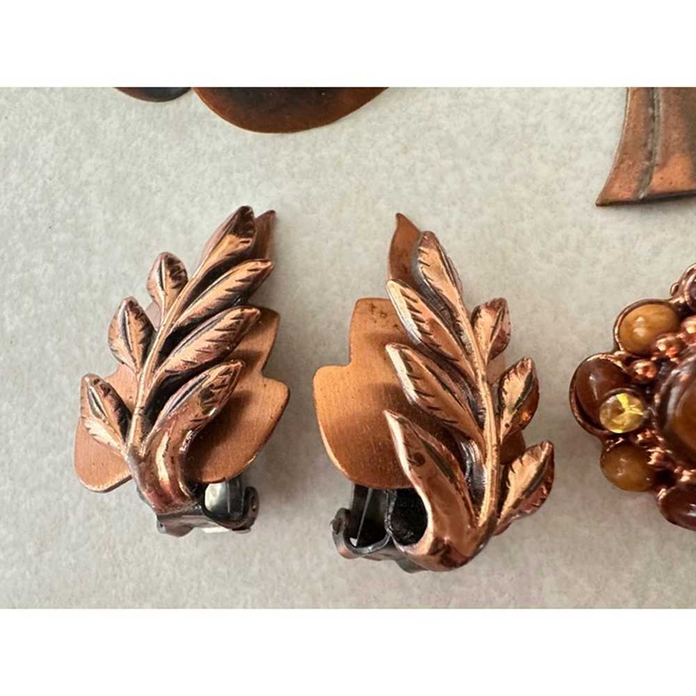 Bundle of 4 vintage solid copper clip on screw ba… - image 3