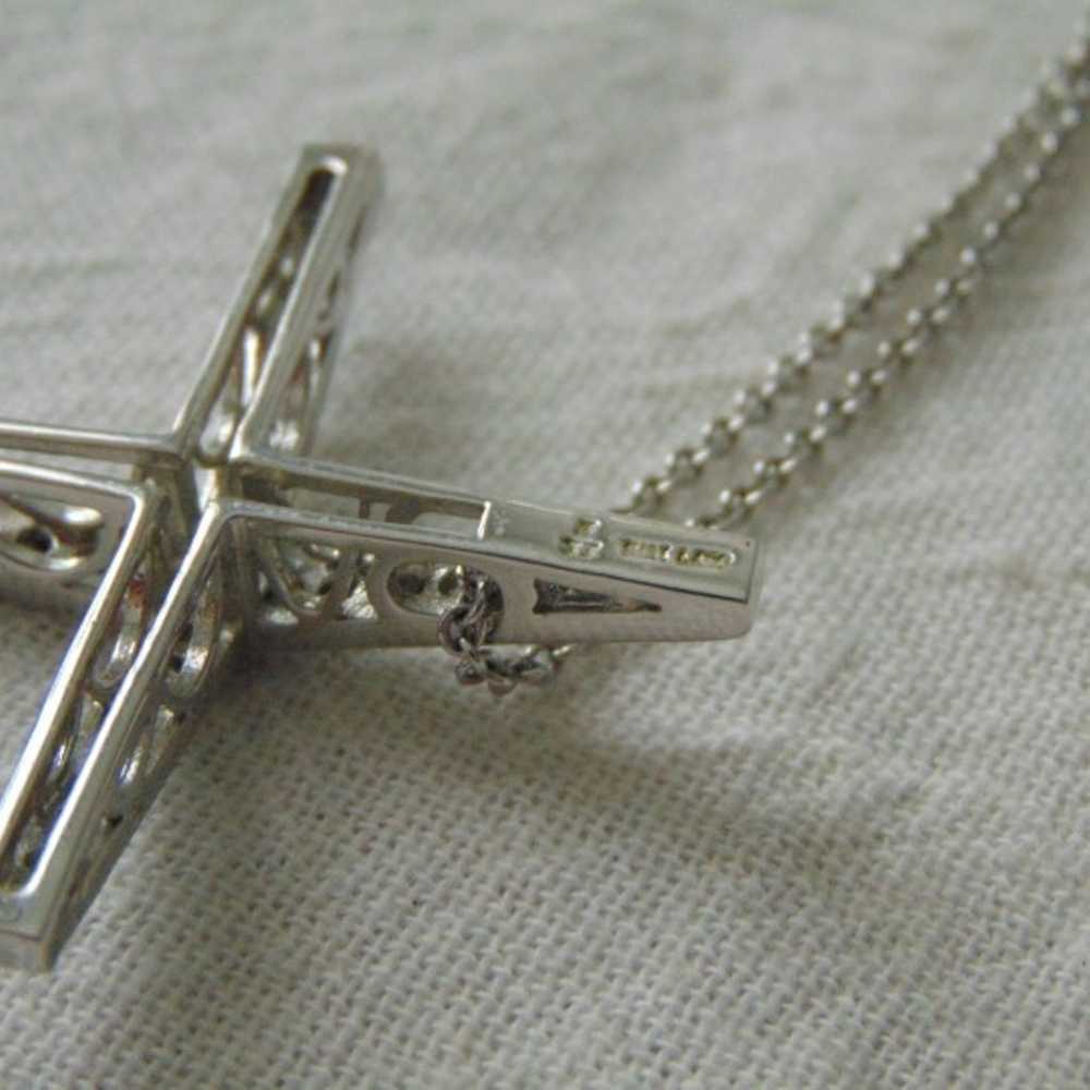 vintage QVC sterling silver cz crystals cross pen… - image 5