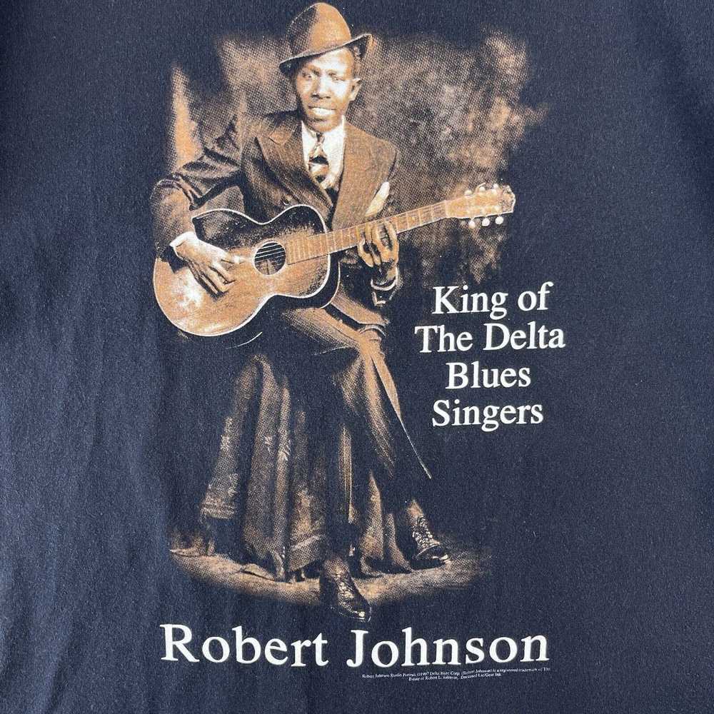 Band Tees × Vintage 90s Robert Johnson Delta Blue… - image 2