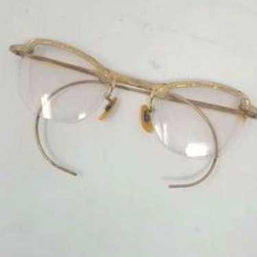 Vintage Gold Colored Rimless Glasses