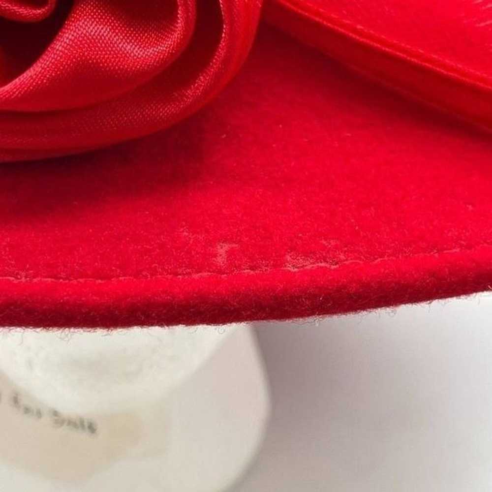 Vintage Elegant Red Rose Sunday Hat - image 2