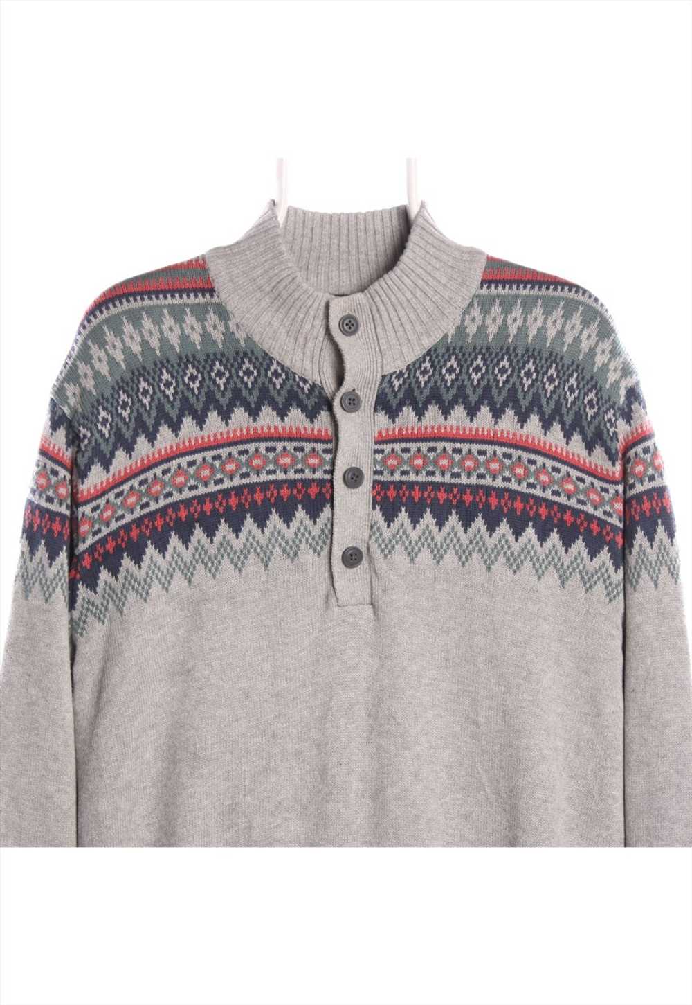 Vintage 90's Izod Jumper / Sweater Quarter Button… - image 2