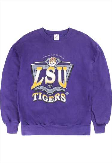 Vintage 90's Jerzees Sweatshirt LSU Tigers Crewnec