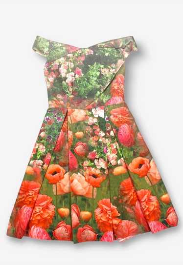 Y2K Untold  Off The Shoulder Floral Tea Dress Smal