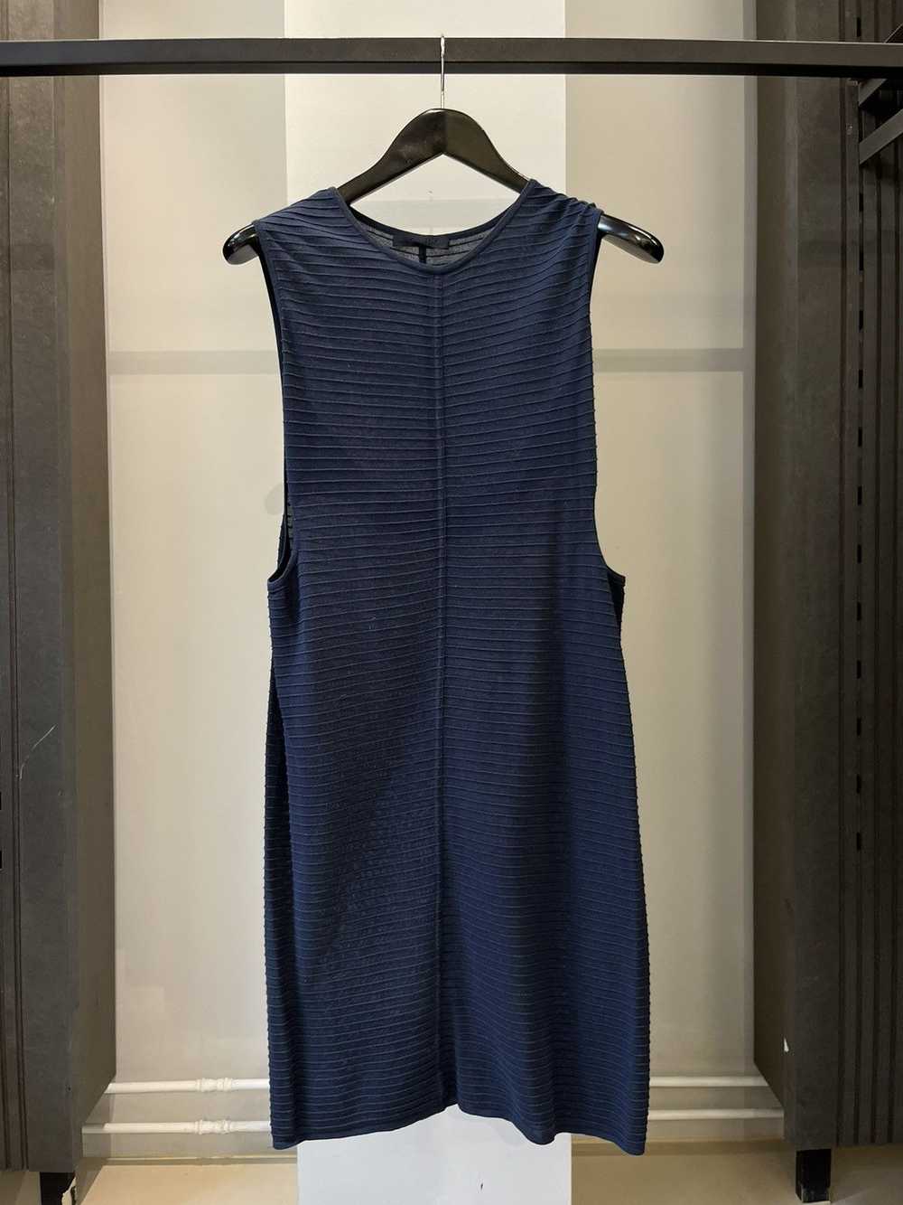Jil Sander Jil Sander Vintage Ribbed Blue Dress - image 2