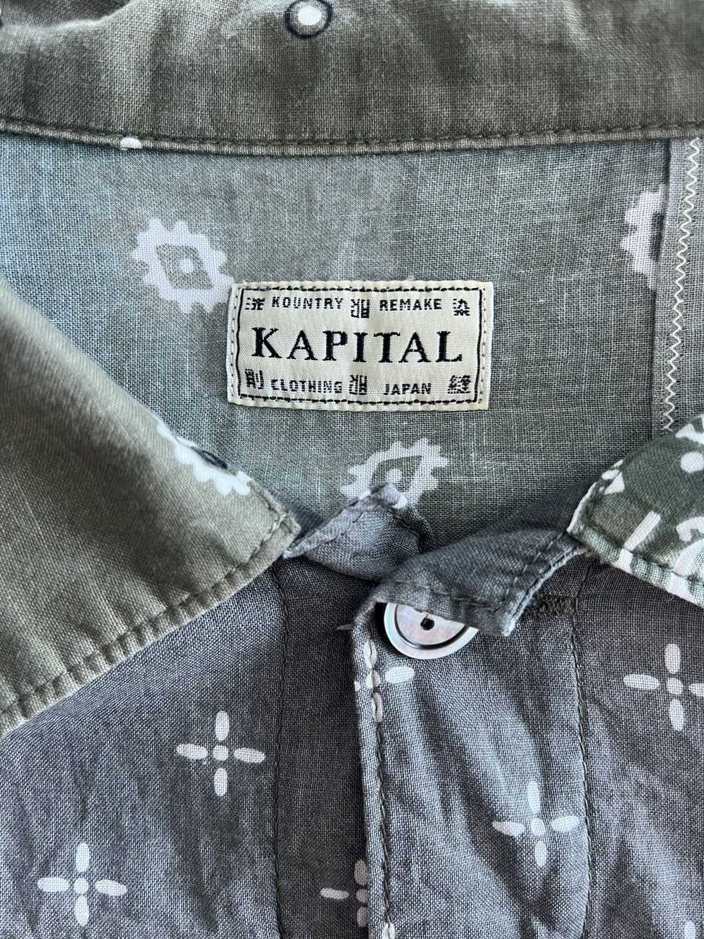 Kapital kapital bandana shirt OLIVE GREEN - image 3