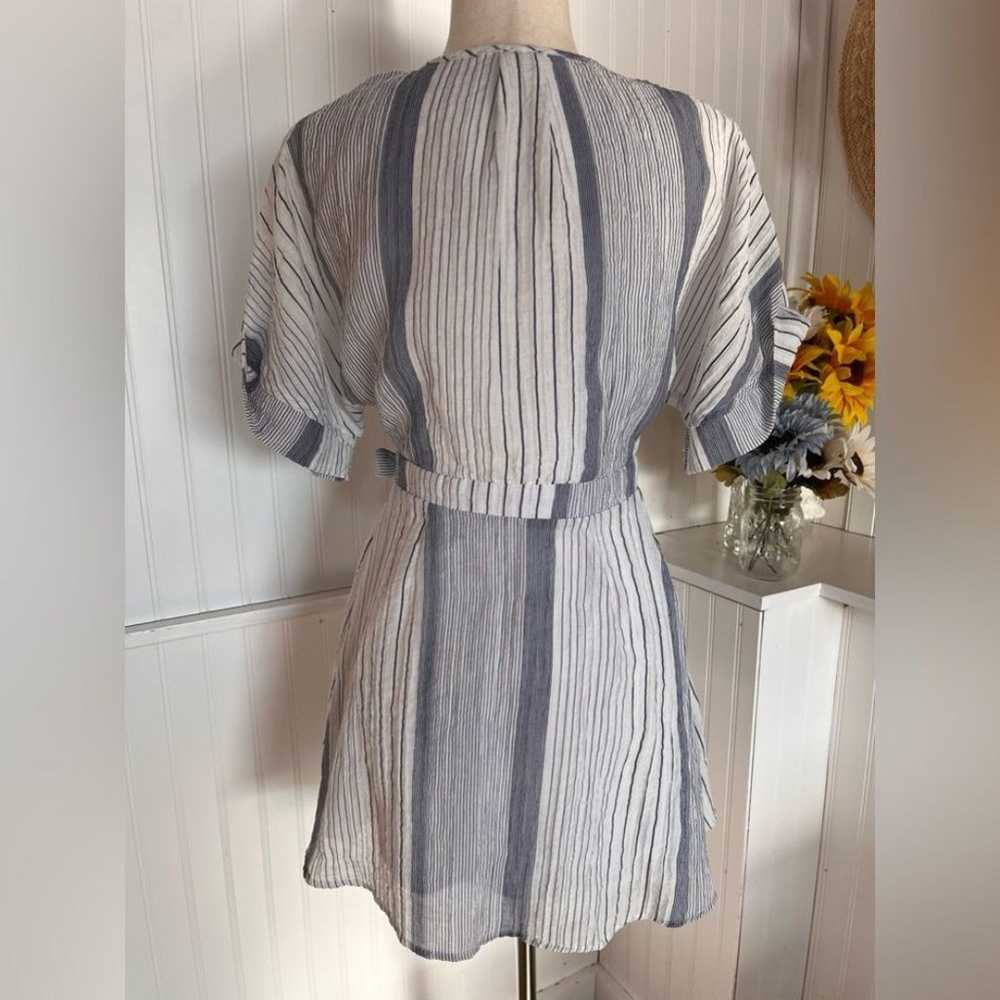 Sienna Sky Blue Striped Wrap Dress - image 3