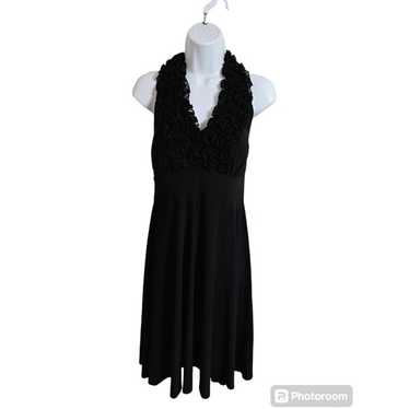 Dressbarn Collection Size10 Black Sleeveless Ruff… - image 1