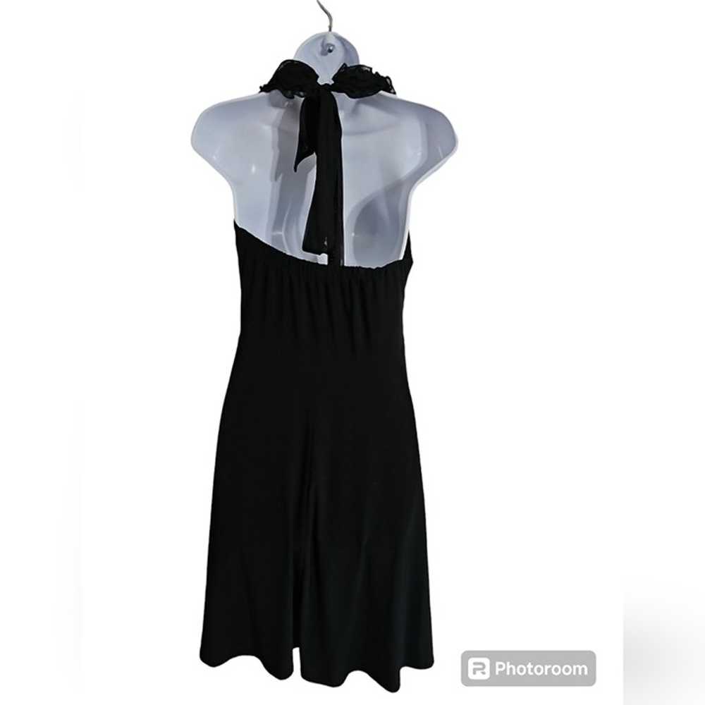 Dressbarn Collection Size10 Black Sleeveless Ruff… - image 3