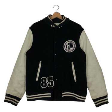 Japanese Brand × Leather Jacket × Varsity Jacket … - image 1