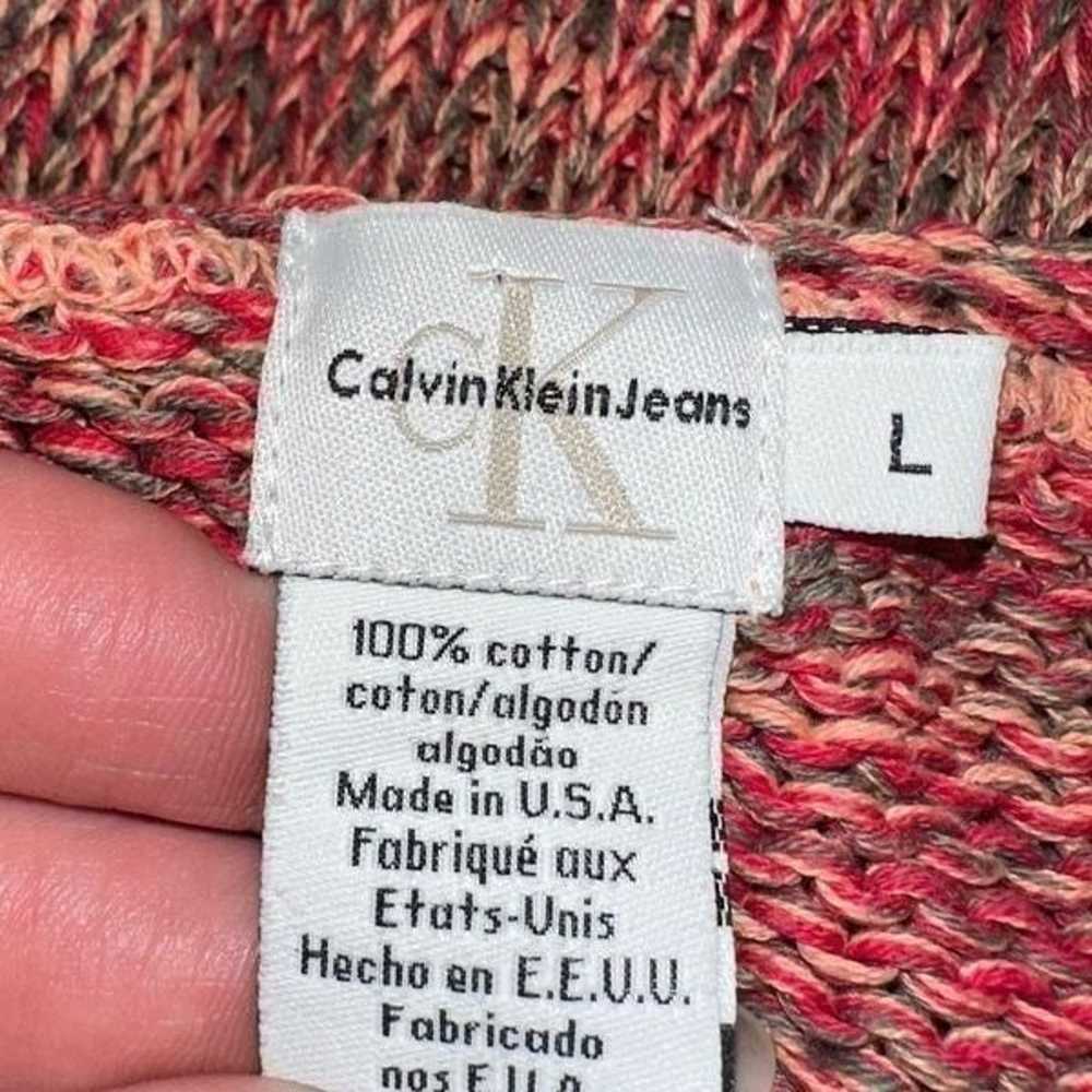 Calvin Klein Jeans Womens Vintage Pink Marled Kni… - image 5