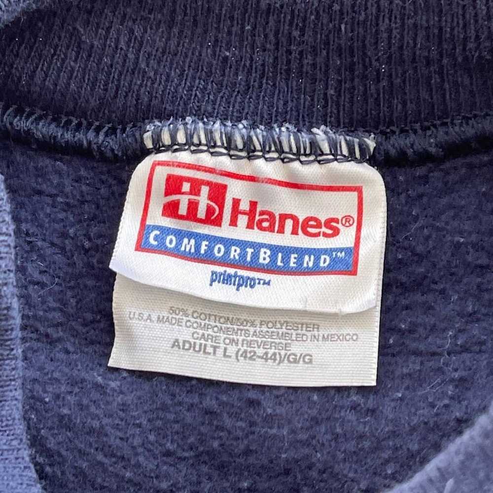 Hanes Vintage Navy Sweatshirt with Quilted Embroi… - image 4